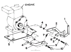 12 H. P. ENGINE MOUNT &amp; IDLER