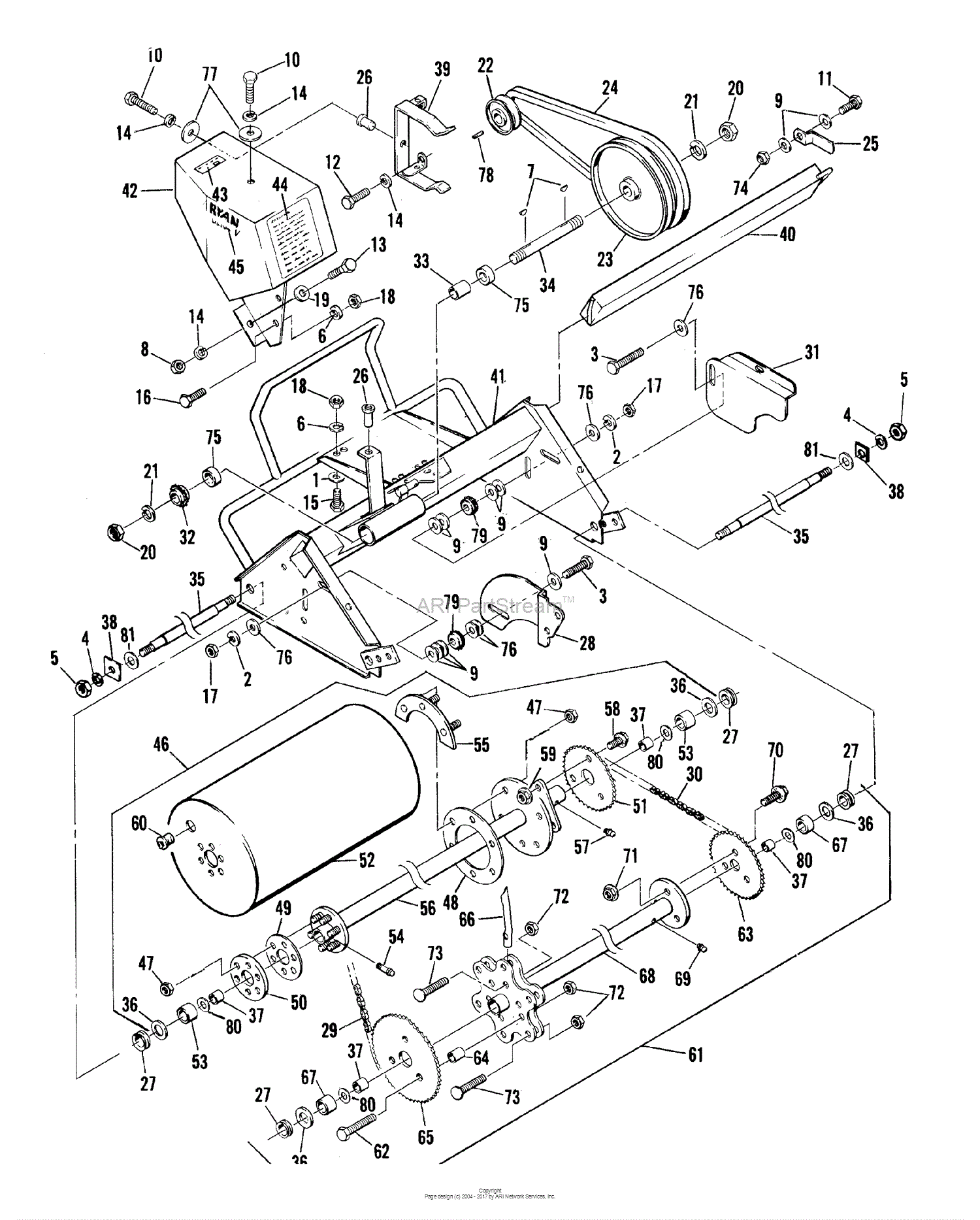 Ryan Aerator Parts Diagram