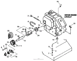 ENGINE AND DRIVE ASSEMBLY