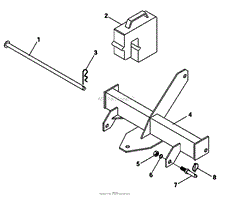 73-70474 3-PT HITCH REAR WEIGHT BAR (WB153)