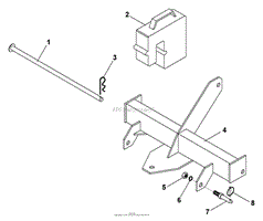 3-PT Hitch Rear Weight Bar 73-70474