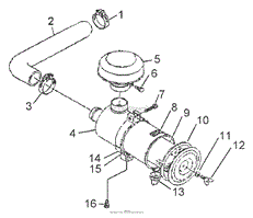 Air Cleaner For Kubota D905 S/N 1216 &amp; Up