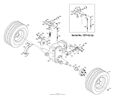 Rear Axle And Wheels (S/N 1004 - )