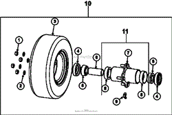 9&quot; X 3.5&quot; WHEEL ASSY