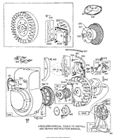 Blower Hsg,Flywheels,Rewind