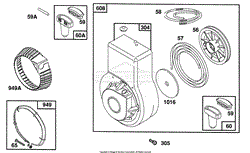 Blower Housing &amp; Rewind Assy