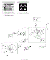 Camshaft, Crankcase Cover, Crankshaft, Cylinder, Piston/Rings/Connecting Rod, Warning Label