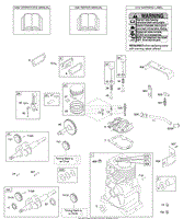 Camshaft, Crankshaft, Cylinder, Cylinder Head, Operator&#39;s Manual, Piston/Rings/Connecting Rod, Warning Label