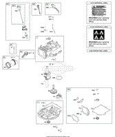 Camshaft, Crankshaft, Cylinder, Gasket Set, Piston/Rings/Connecting Rod, Sump, Warning Label