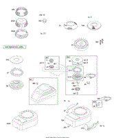 Blower Housing/Shrouds, Flywheel, Rewind Starter