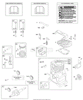 Camshaft, Crankshaft, Cylinder, Cylinder Head, Operator&#39;s Manual, Warning Label, Piston/Rings/Connecting Rod