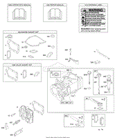 Cylinder, Cylinder Head, Gasket Set - Engine, Gasket Set - Valve, Lubrication, Operator&#39;s Manual, Warning Label