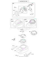 Blower Housing/Shrouds, Flywheel, Rewind Starter