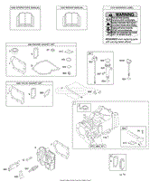 Cylinder, Cylinder Head, Gasket Set - Engine, Gasket Set - Valve, Lubrication, Operator&#39;s Manual, Warning Label