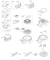 Blower Housing, Exhaust System, Flywheel, Rewind Starter