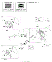 Camshaft, Crankcase Cover, Crankshaft, Cylinder, Piston/Rings/Connecting Rod, Warning Label