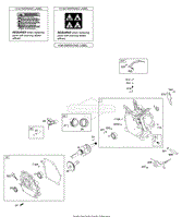 Camshaft, Crankcase Cover, Crankshaft, Cylinder, Operator&#39;s Manual, Piston/Rings/Connecting Rod, Warning Label