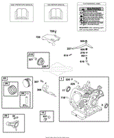 Cylinder, Operator&#39;s Manual, Piston, Rings, Connecting Rod, Warning Label