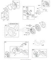 Blower Housing, Flywheel, Gear Reduction, Rewind Starter