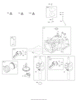 Camshaft, Crankshaft, Cylinder, Piston/Rings/Connecting Rod, Warning Label