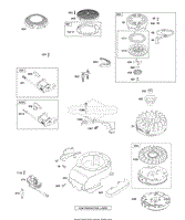 Blower Housing, Flywheel, Ignition, Rewind Starter