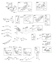 Air Cleaner, Alternator, Controls, Electrical, Exhaust System, Flywheel Brake, Governor Spring, Ignition