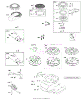 Blower Housing, Flywheel, Rewind Starter