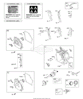 Camshaft, Crankcase Cover, Crankshaft, Cylinder, Piston/Rings/Connecting Rod, Warning Label