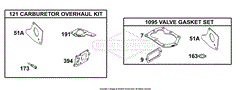 Carburetor Overhaul/Valve Gasket Set