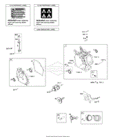 Camshaft, Crankcase Cover, Crankshaft, Cylinder, Lubrication, Piston Group, Warning Label