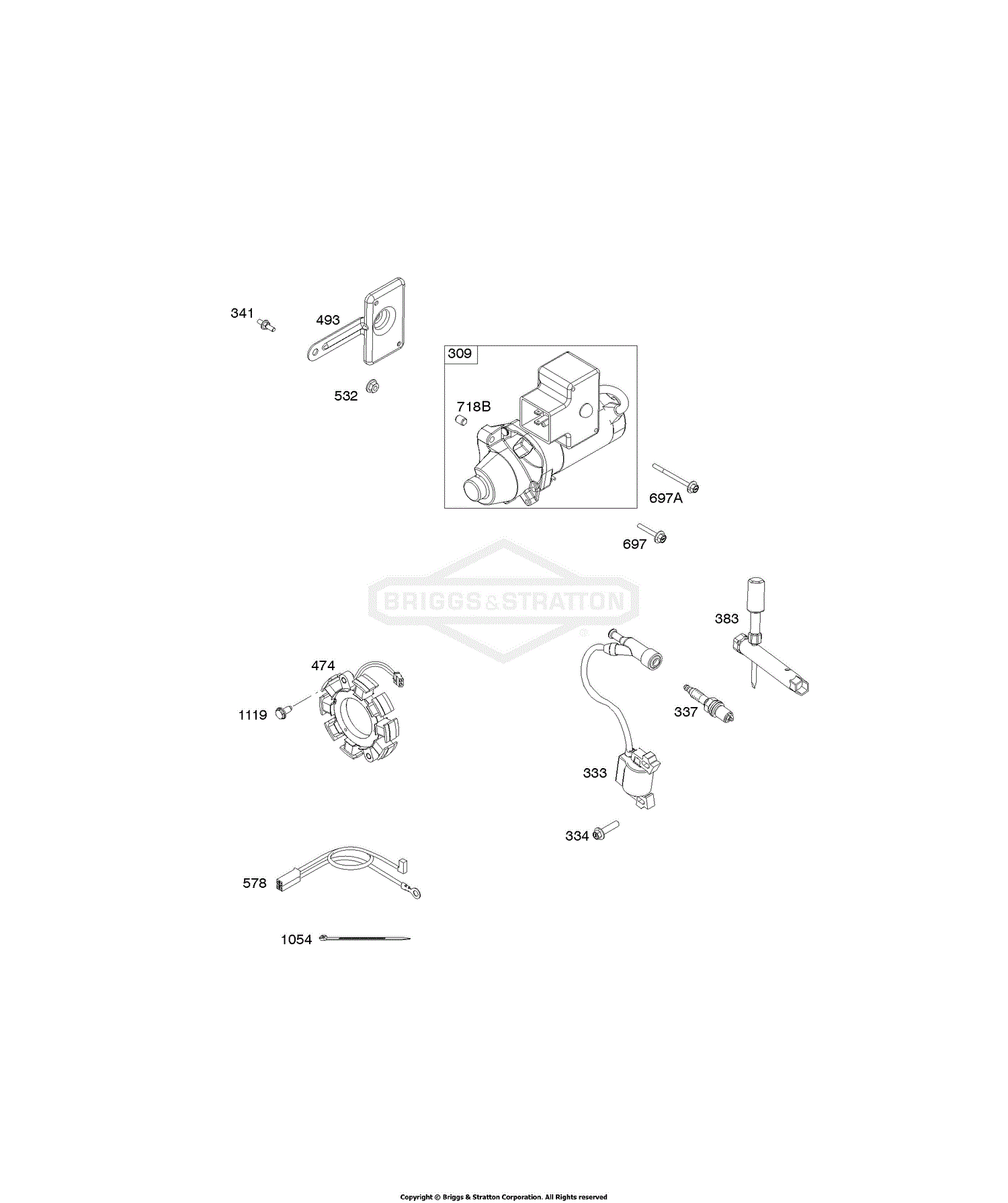 Briggs and Stratton 13A137-0004-F1 Parts Diagrams