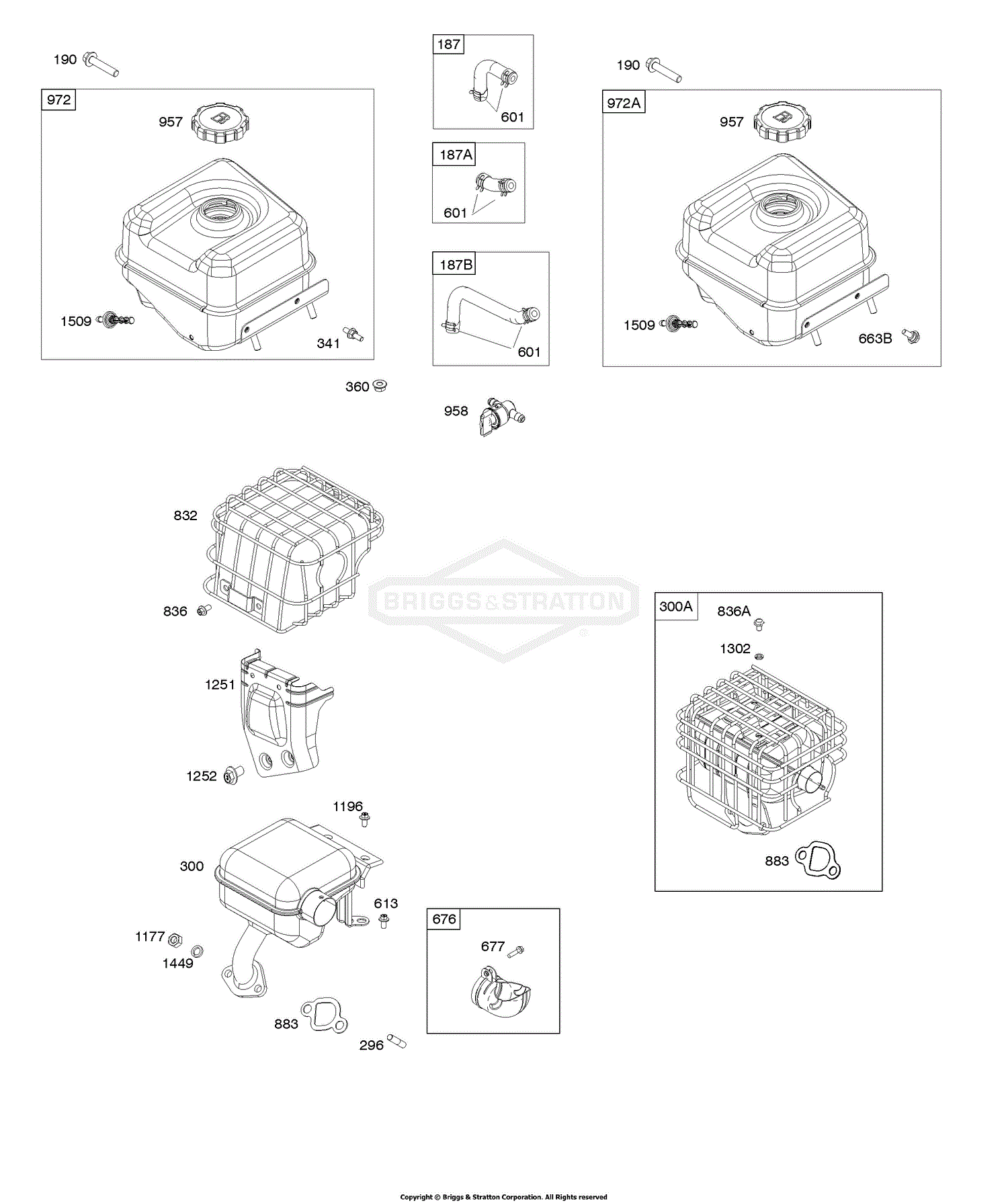 Briggs and Stratton 13A137-0004-F1 Parts Diagrams