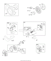 Blower Housing, Electric Starter, Flywheel, Rewind Starter