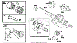 Piston Grp, Crank, Cam