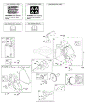 Camshaft, Crankcase Cover, Crankshaft, Cylinder, Lubrication, Operator&#39;s Manual, Piston/Rings/Connecting Rod, Warning Label