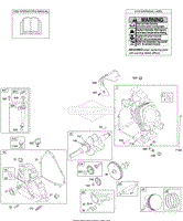 Camshaft, Crankcase Cover, Crankshaft, Cylinder, Lubrication, Operator&#39;s Manual, Piston/Rings/Connecting Rod, Warning Label