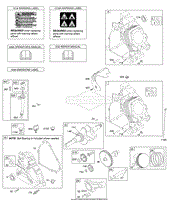 Camshaft, Crankcase Cover, Crankshaft, Cylinder, Lubrication, Operator&#39;s Manual, Piston/Rings/Connecting Rod, Warning Label