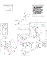 Camshaft, Crankcase Cover, Crankshaft, Cylinder, Lubrication, Operator&#39;s Manual, Piston/Rings/Connecting Rod, Warning Label