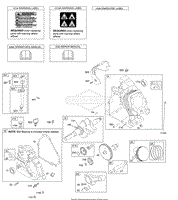 Camshaft, Crankcase Cover, Crankshaft, Cylinder, Lubrication, Operator&#39;s Manual, Piston/Rings/Connecting Rod, Warning Label