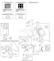 Camshaft, Crankcase Cover, Crankshaft, Cylinder, Lubrication, Operator&#39;s Manual, Piston/Rings/Connecting Rod, Warning Label