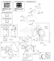 Camshaft, Crankcase Cover, Crankshaft, Cylinder, Lubrication, Operator&#39;s Manual, Piston/Rings/Connecting Rod, Warning Label