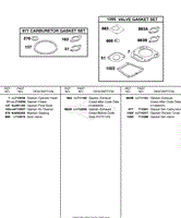 Gasket Set-Carburetor, Gasket Set-Valve