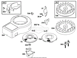 Blower Hsg, Flywheel, Screen