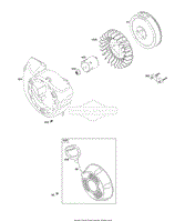 Blower Housing, Flywheel, Rewind Starter