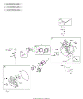 Camshaft, Crankcase Cover, Crankshaft, Cylinder, Lubrication, Piston/Rings/Connecting Rod, Warning Label