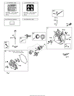 Camshaft, Crankcase Cover, Crankshaft, Cylinder, Lubrication, Operator&#39;s Manual, Piston/Rings/Connecting Rod, Warning Label