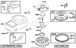 Blower Housing, Flywheel, Rotating Screen