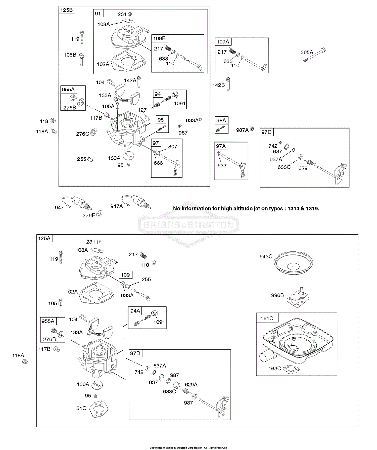 Brand New Carburetor 844993 for Briggs & Stratton 303440-1410-E1 Brand New Carburetor 844993 for Briggs & Stratton 303440-1410-E1