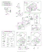 Camshaft, Crankshaft, Cylinder, Engine Sump, Gasket Set - Engine, Operator&#39;s Manual, Piston, Rings, Connecting Rod, Warning Label