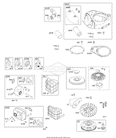 AIR CLEANER, BLOWER HOUSING, TRIM RNG, EXHAUST SYSTEM, FLYWHEEL